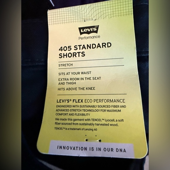LEVI’S 405 STANDARD BLACK DENIM SHORTS STYLE 39864-0005 SIZE 33 INSEAM 10” NEW - Picture 3 of 6